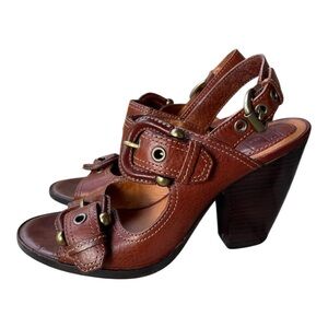 Frye Amy slingback leather heeled sandals 8.5